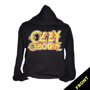 Ozzy Osbourne - Yellow Distressed Logo Pullover Hoodie - BLK