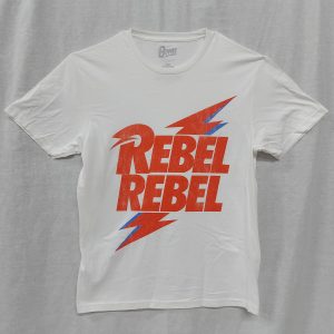 David Bowie - Rebel Rebel Logo - WHT