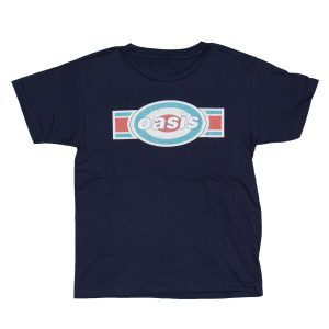 Oasis - Tricolor Logo Youth Tee - NAVY