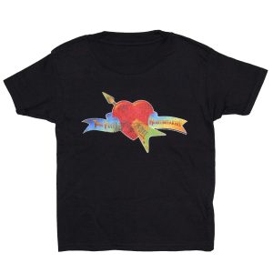 Tom Petty Heart Banner Youth Tee - BLK