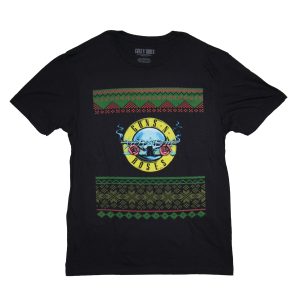 Guns N Roses Ugly Xmas Sweater Tee - BLK
