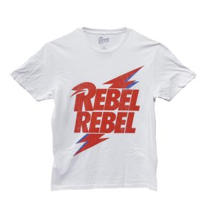 David Bowie - Rebel Rebel Logo - WHT