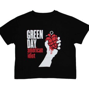 Green Day American Idiot Ladies' Crop Top - BLK