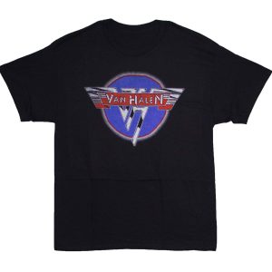 Van Halen Chrome (Red/White/Blue) Logo - BLK