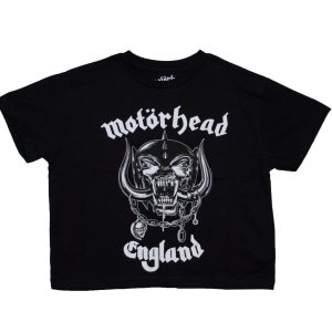 Motorhead England Women's Crop - BLK