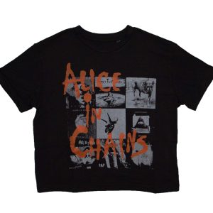 Alice in Chains Album Collage Women's Crop - BLK