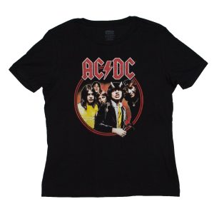 AC/DC Highway To Hell Red Circle Women's Tee - BLK