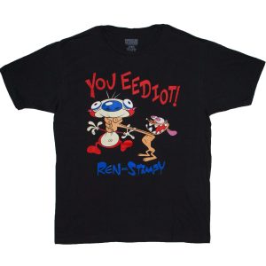 Ren And Stimpy - "YOU EEDIOT!" - BLK