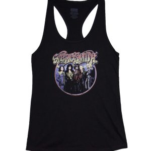 Aerosmith Circle Group Women's Racerback Tank - BLK