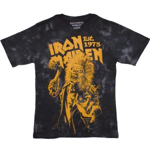 Iron Maiden - Est. 1975 Splatter Dye -BLK/GRY