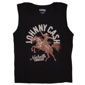 Johnny Cash Nashville Cowboy Tank Top - BLK