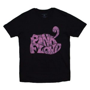 Pink Floyd Groovy Pink Swirl Logo - BLK