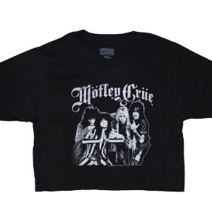Motley Crue - B&W Gothic Women's Crop - BLK