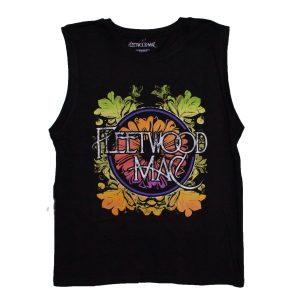 Fleetwood Mac - Circle Floral Muscle Tank - BLK