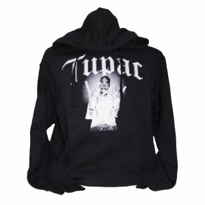 Tupac - "W" B&W Photo Pullover Hoodie - BLK