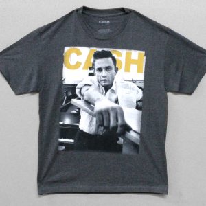 Johnny Cash Portrait Yellow Cash-Grey
