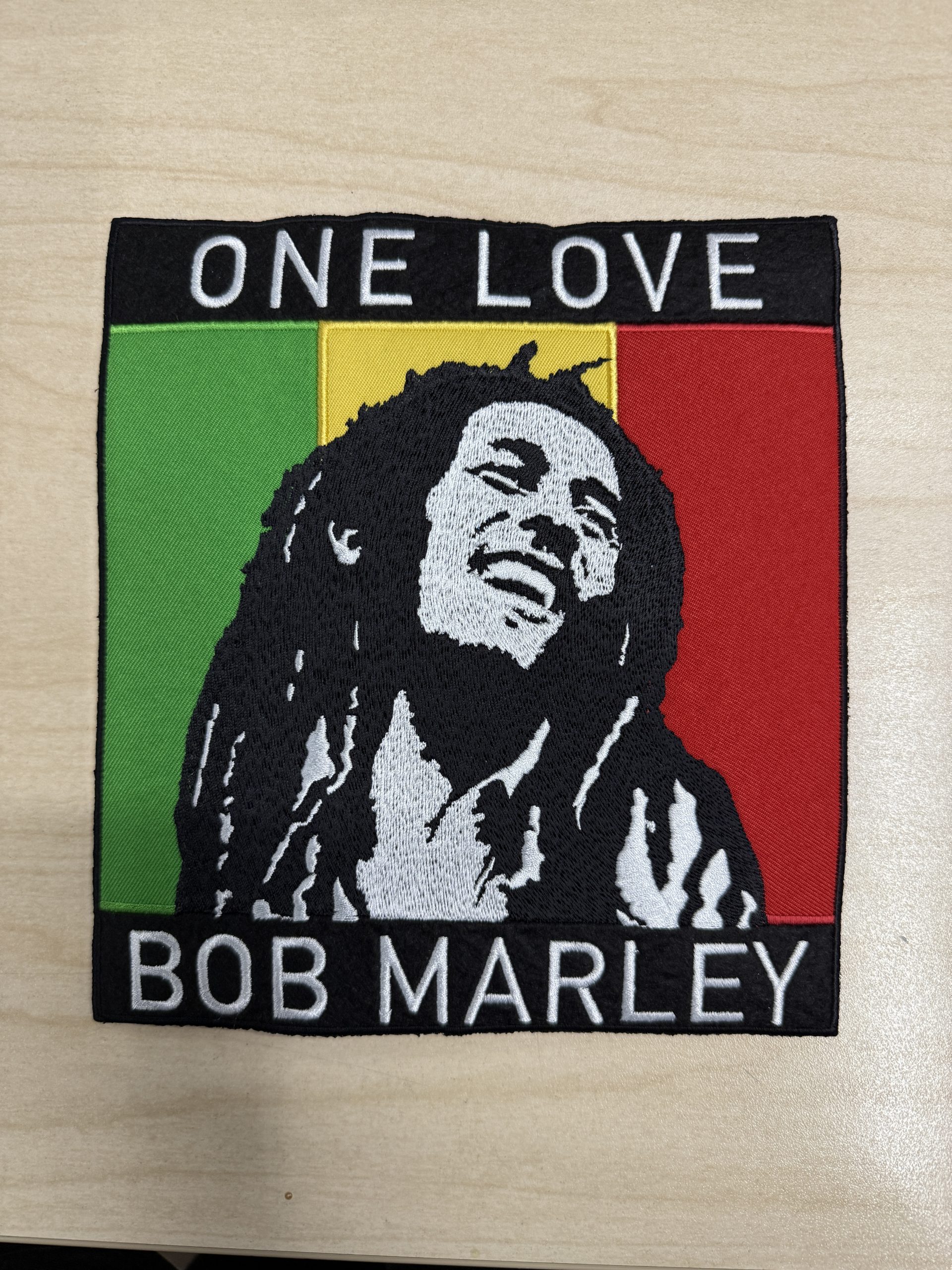Bob Marley - One Love Oversized Iron-On Backpatch