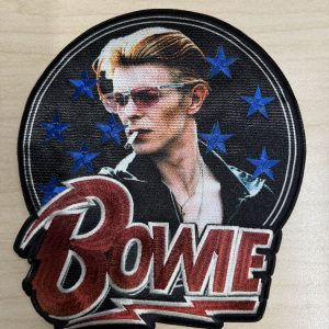 Bowie With Stars Oversized Iron-On Backpatch