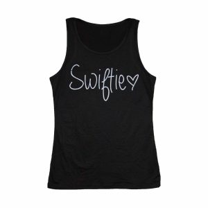 Swiftie - "SWIFTIE<3" Cursive Women's Tank - BLK