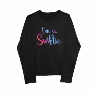 Swiftie - "I'm a Swiftie" Women's Longsleeve Tee - BLK