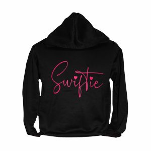 Swiftie - "SWIFTIE" Cursive Hoodie / Pullover - BLACK