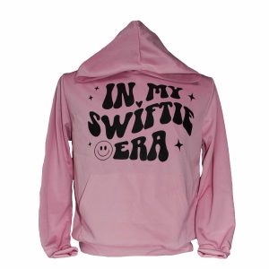 Swiftie - "In My Swiftie Era" Hoodie / Pullover - BLACK on PINK