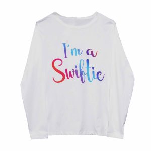 Swiftie - "I'm a Swiftie" Women's Longsleeve Tee - WHITE