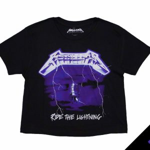 Metallica Ride The Ligtning Ladies Crop Top