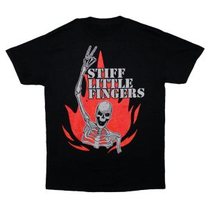 Stiff Little Fingers Skeleton Flame - Black
