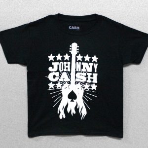 Johnny Cash Woodcut Guitar Youth