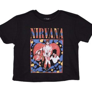 Nirvana Love Heart Women's Crop Top - BLK