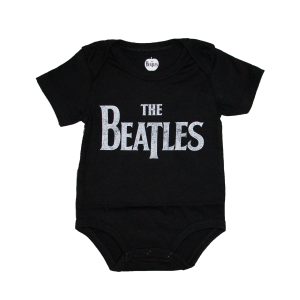 The Beatles Drop T Logo Baby Onesie - BLK